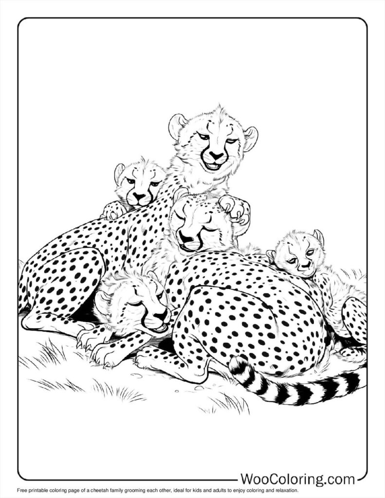 100  Cheetah coloring pages  Free PDF To Print  - 92
