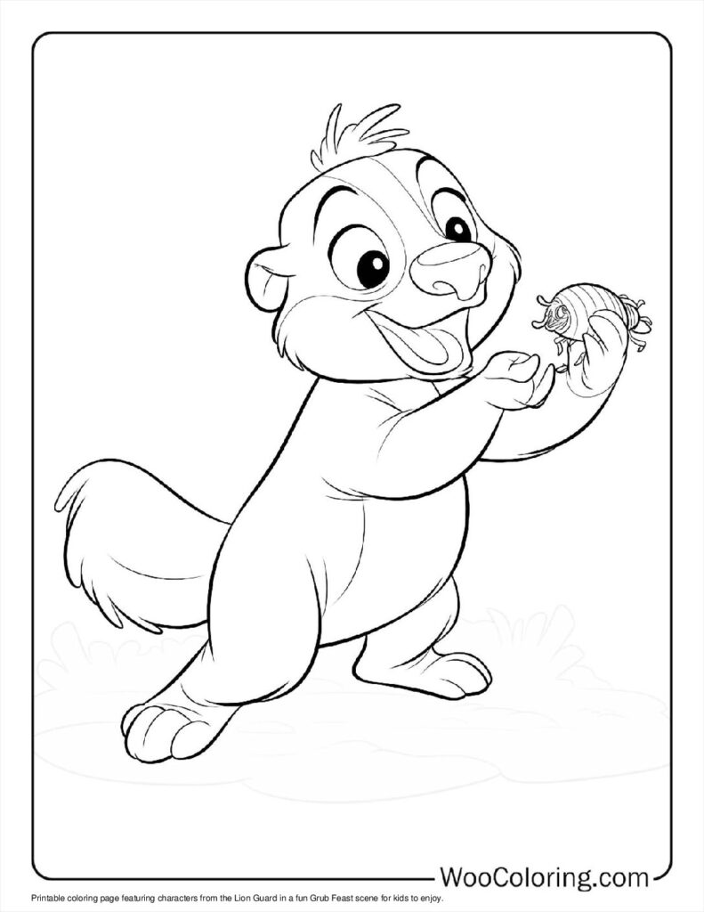 Grub Feast Coloring Page