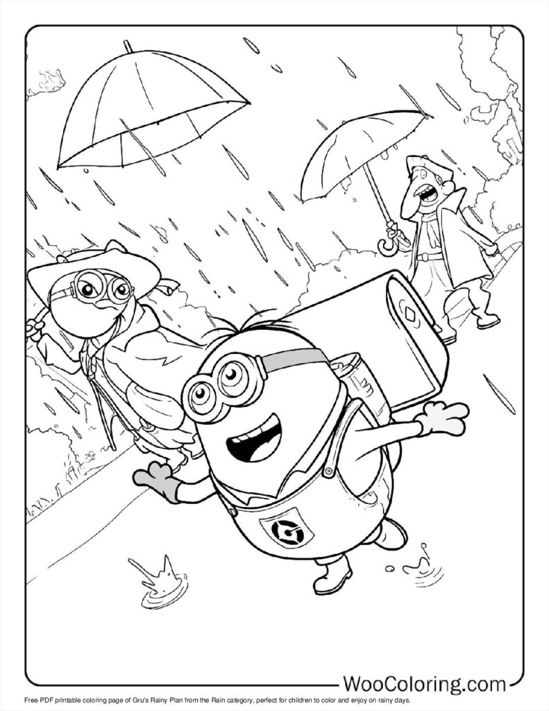 100  Rain coloring pages  Free PDF To Print  - 8