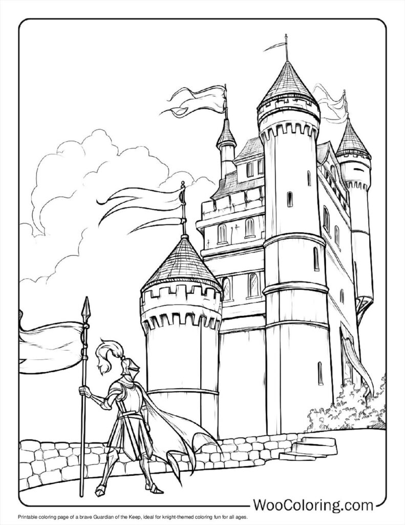 100  Knight coloring pages  Free PDF To Print  - 30