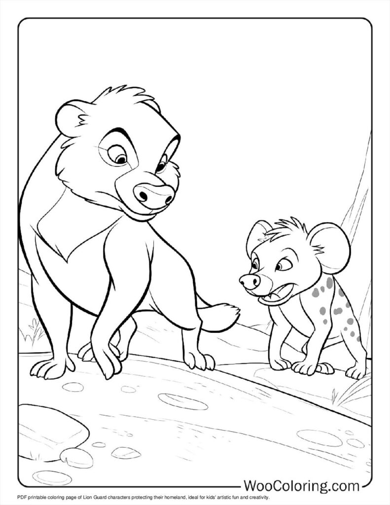 Guarding the Lands with Lion Guard To Color