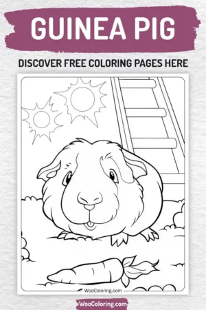 Guinea Pig coloring pages designs for kids