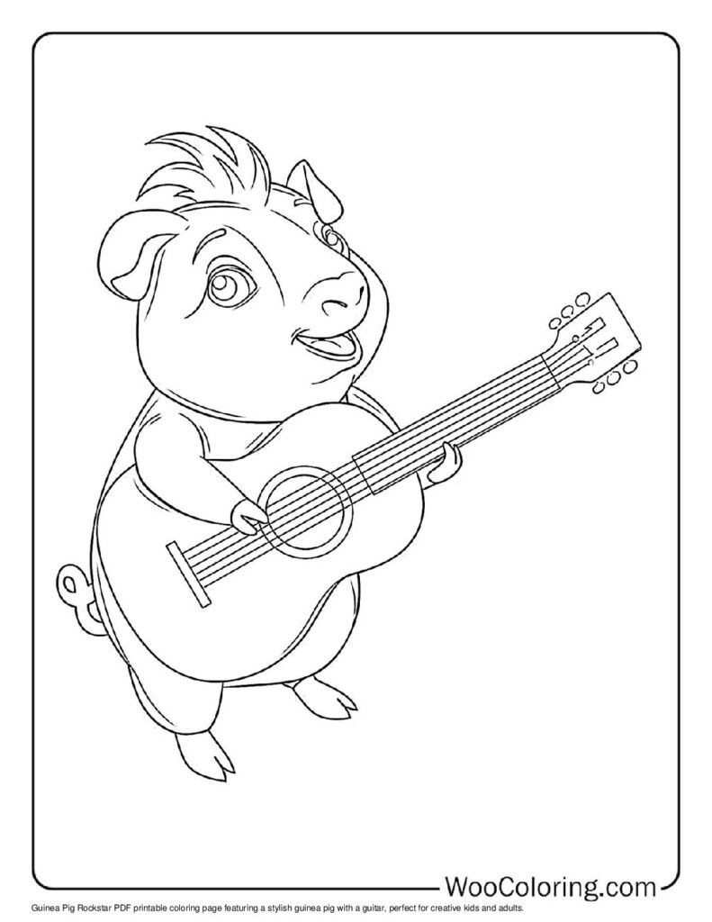 100 Guinea Pig coloring pages Free PDF To Print - 13