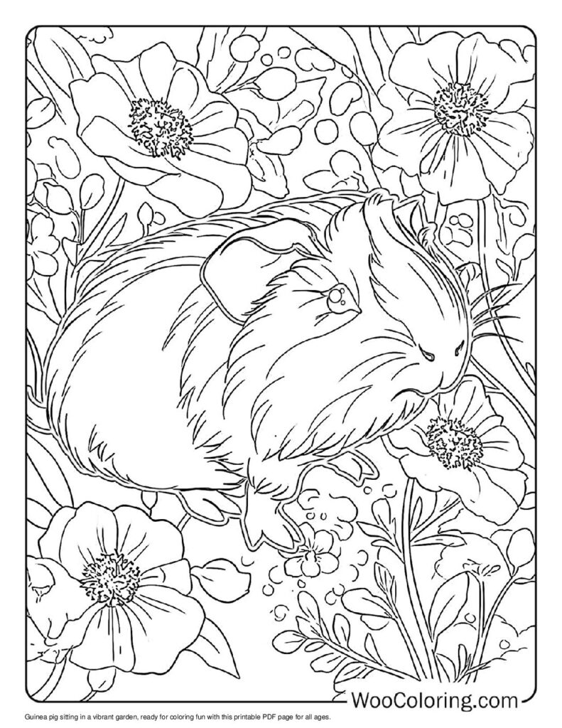 100 Guinea Pig coloring pages Free PDF To Print - 25