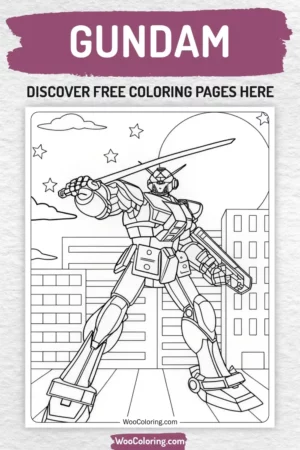 Gundam coloring pages designs for kids