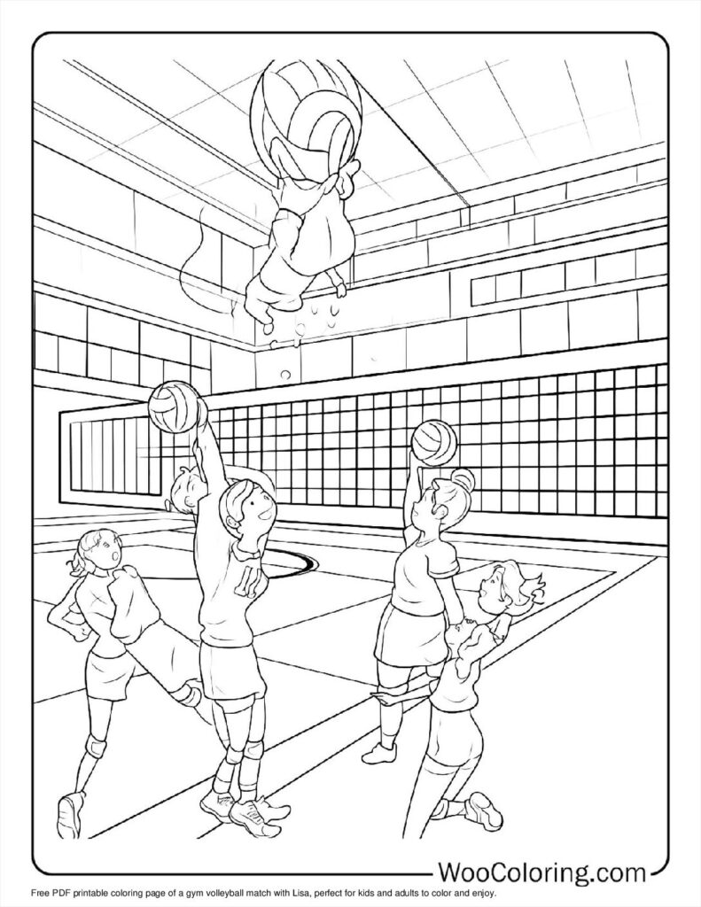 100  Volleyball coloring pages  Free PDF To Print  - 15