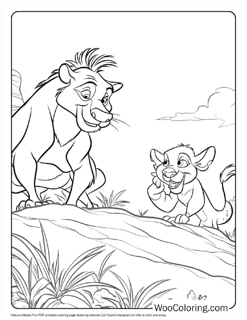 Hakuna Matata Fun Coloring Sheet