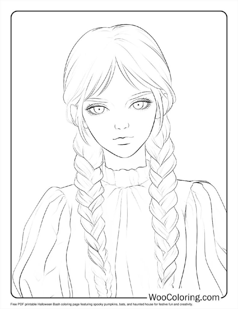 Halloween Bash Coloring Page For Kids