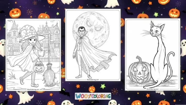 Halloween Coloring Pages Design Image