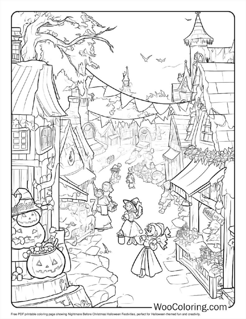 100  Nightmare Before Christmas coloring pages  Free PDF To Print  - 59