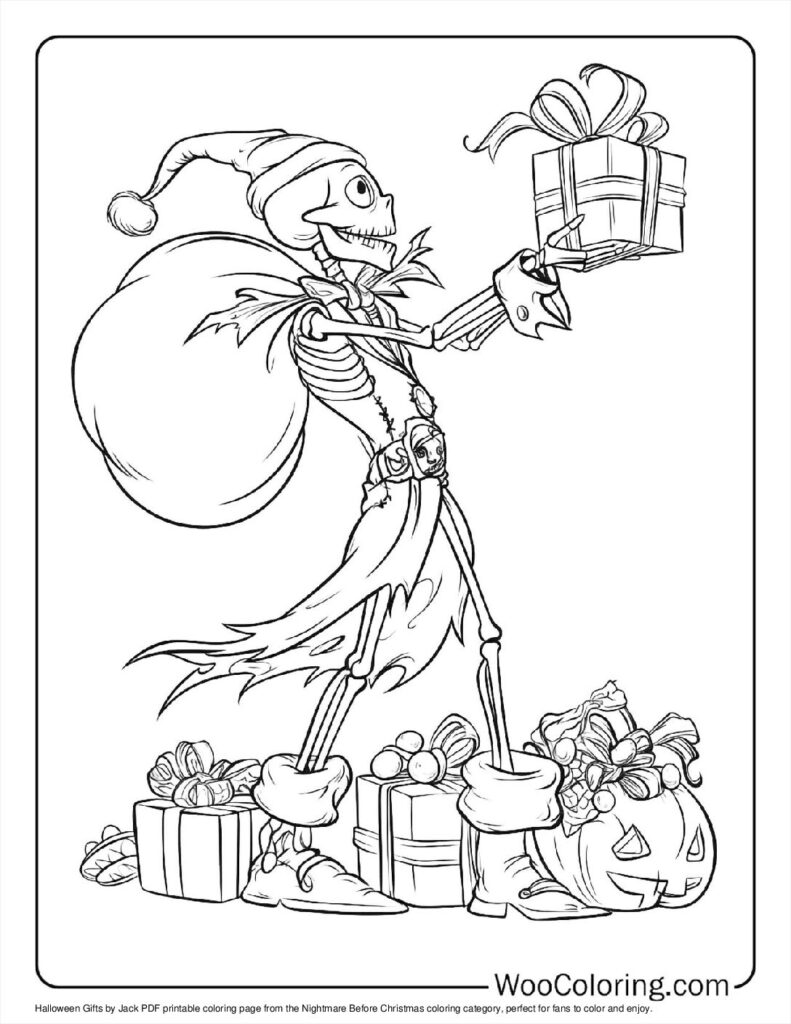 100  Nightmare Before Christmas coloring pages  Free PDF To Print  - 47