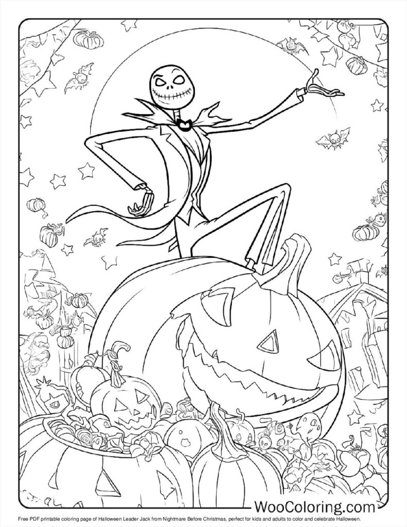100  Nightmare Before Christmas coloring pages  Free PDF To Print  - 3