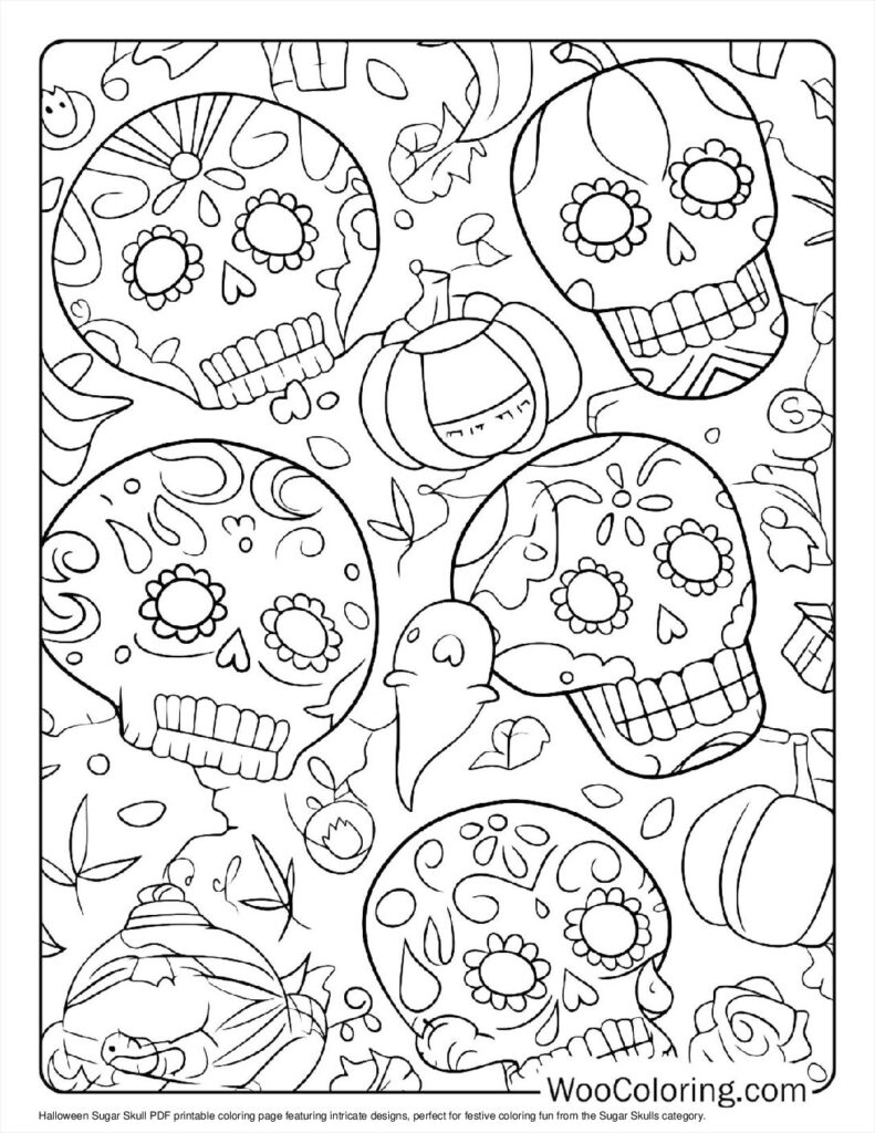 100  Sugar Skulls coloring pages  Free PDF To Print  - 25