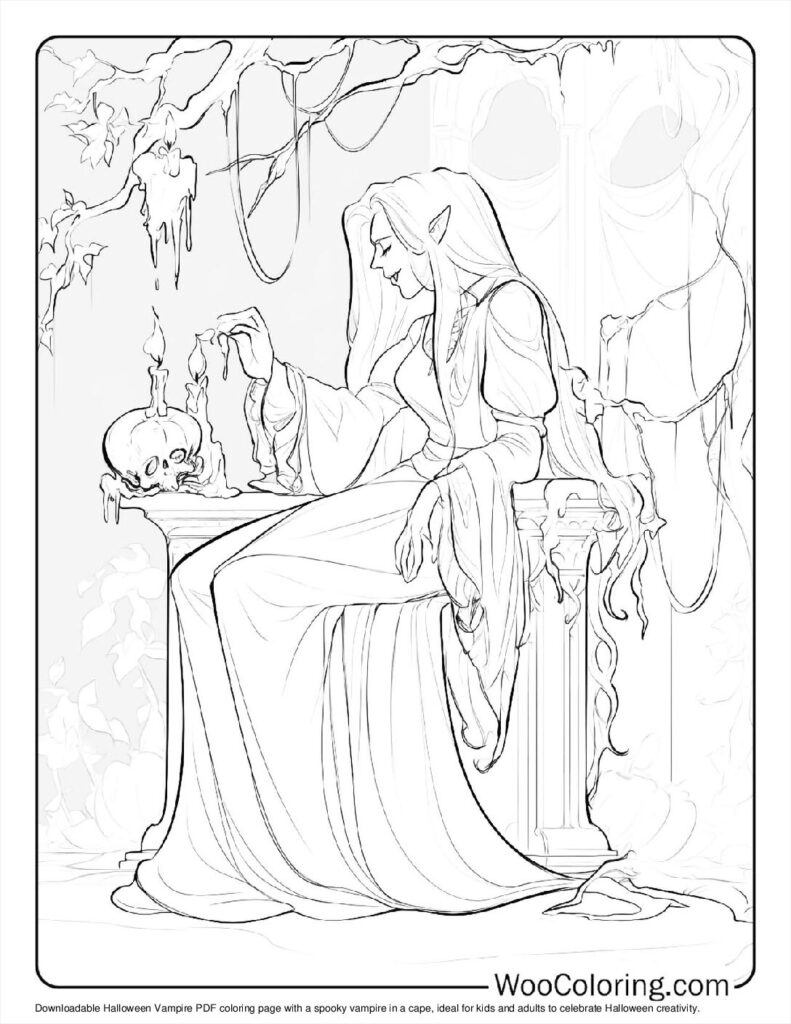 100 Vampire coloring pages Free PDF To Print - 58