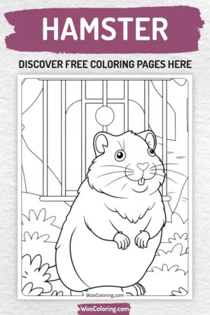 Hamster coloring pages designs for kids