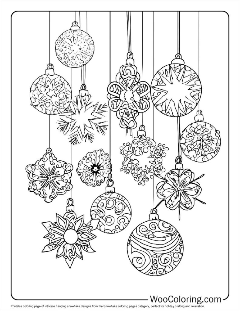 100  Snowflake coloring pages  Free PDF To Print  - 6
