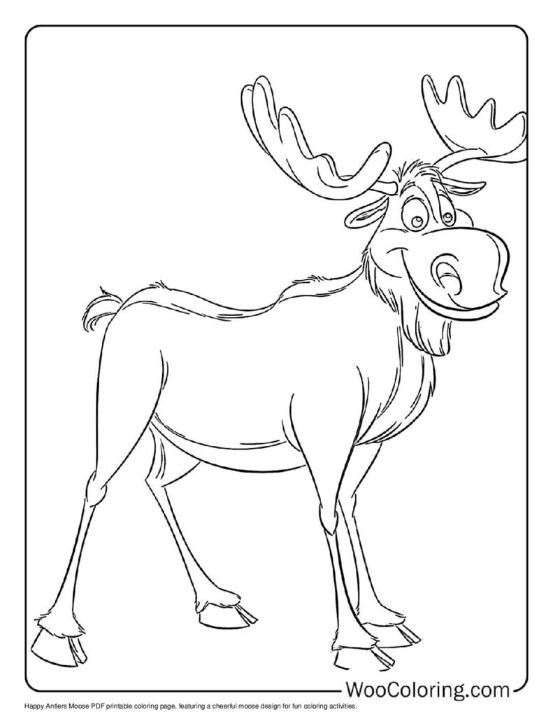 100  Moose coloring pages  Free PDF To Print  - 83