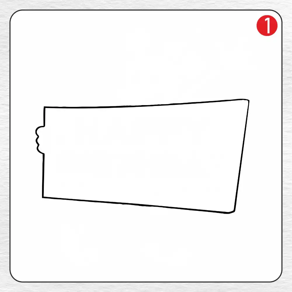 Happy Birthday coloring page drawing step 1