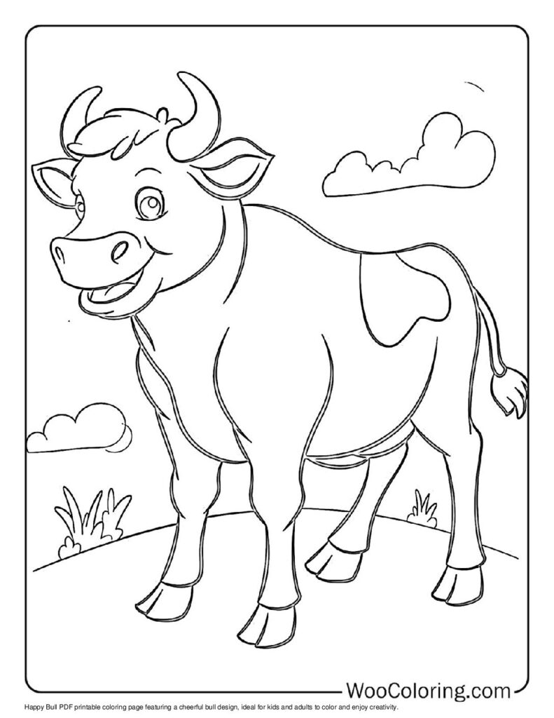 100  Bull coloring pages  Free PDF To Print  - 60
