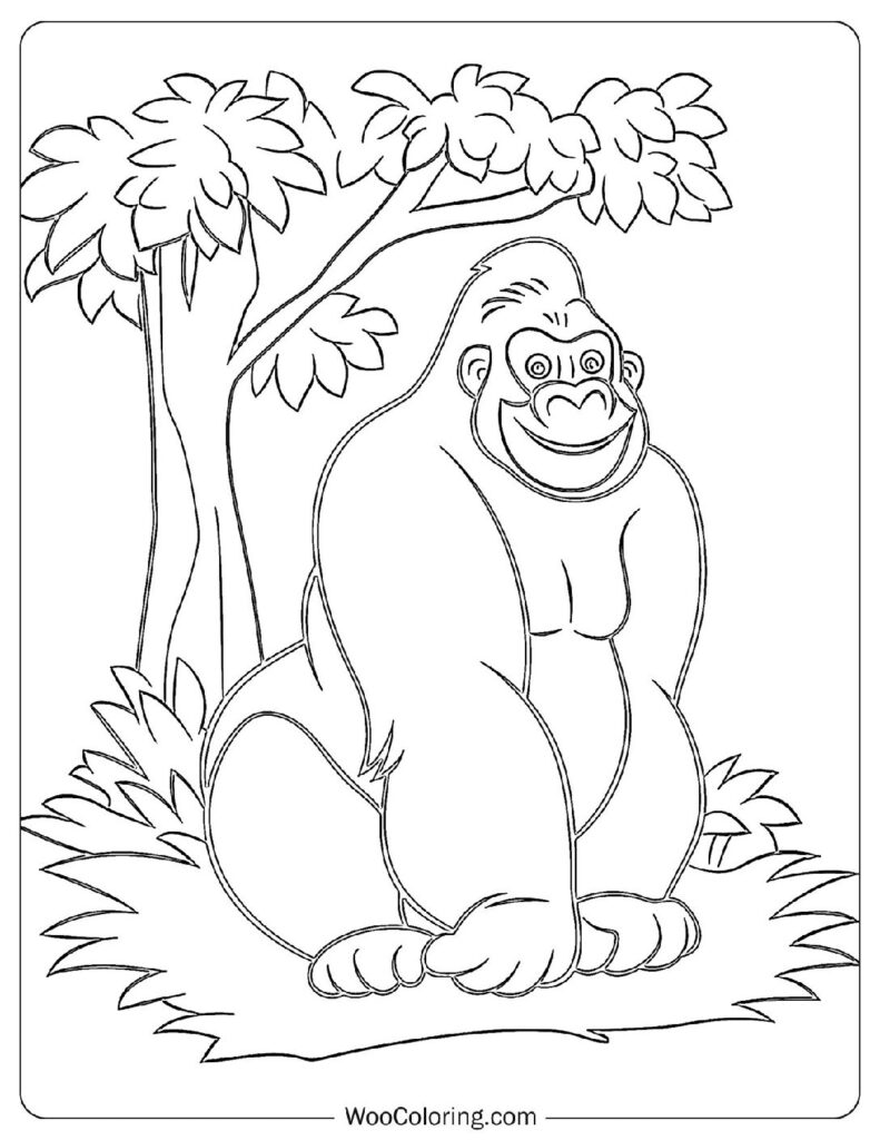 100  Gorilla coloring pages  Free PDF To Print  - 30