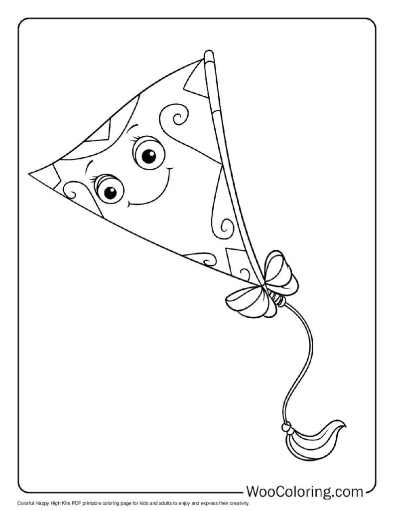 100  Kite coloring pages  Free PDF To Print  - 45