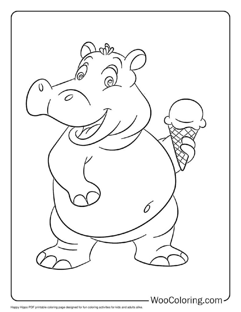 100  Hippo coloring pages  Free PDF To Print  - 82