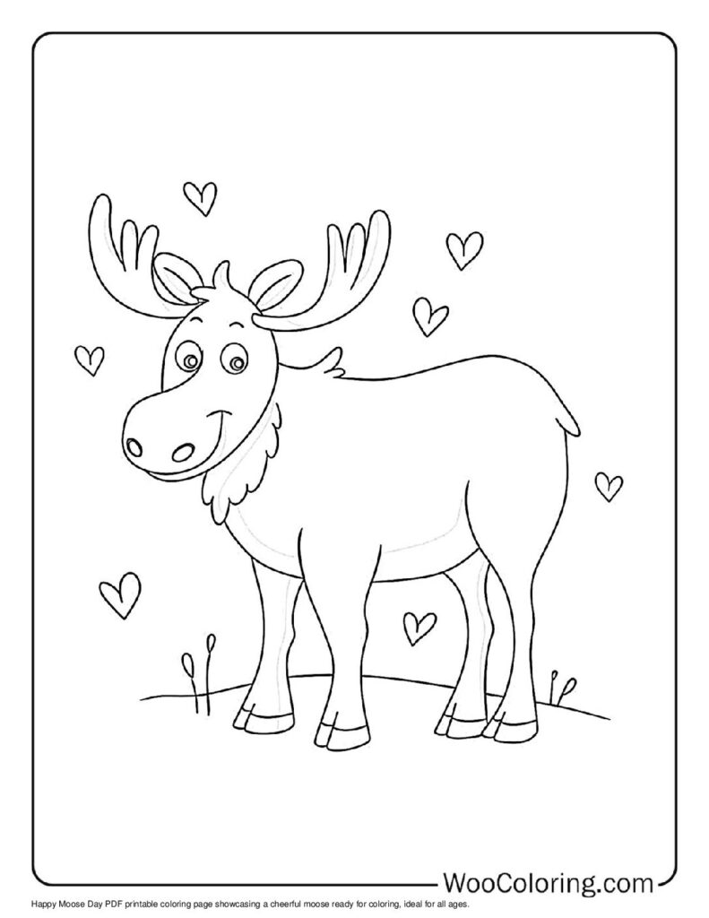 100  Moose coloring pages  Free PDF To Print  - 13