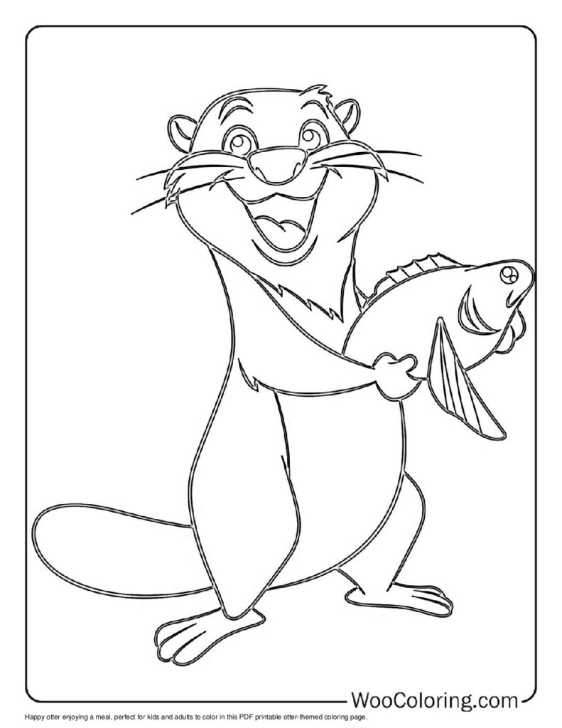 100  Otter coloring pages  Free PDF To Print  - 3