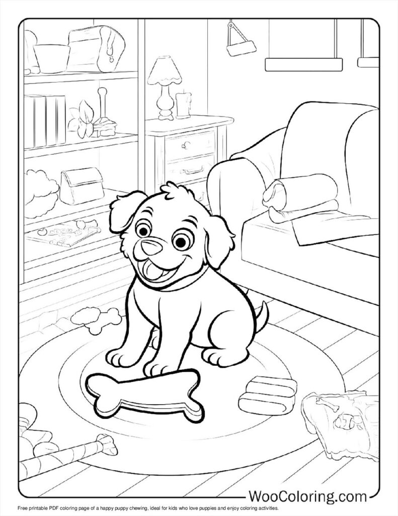 100  Puppy coloring pages  Free PDF To Print  - 89
