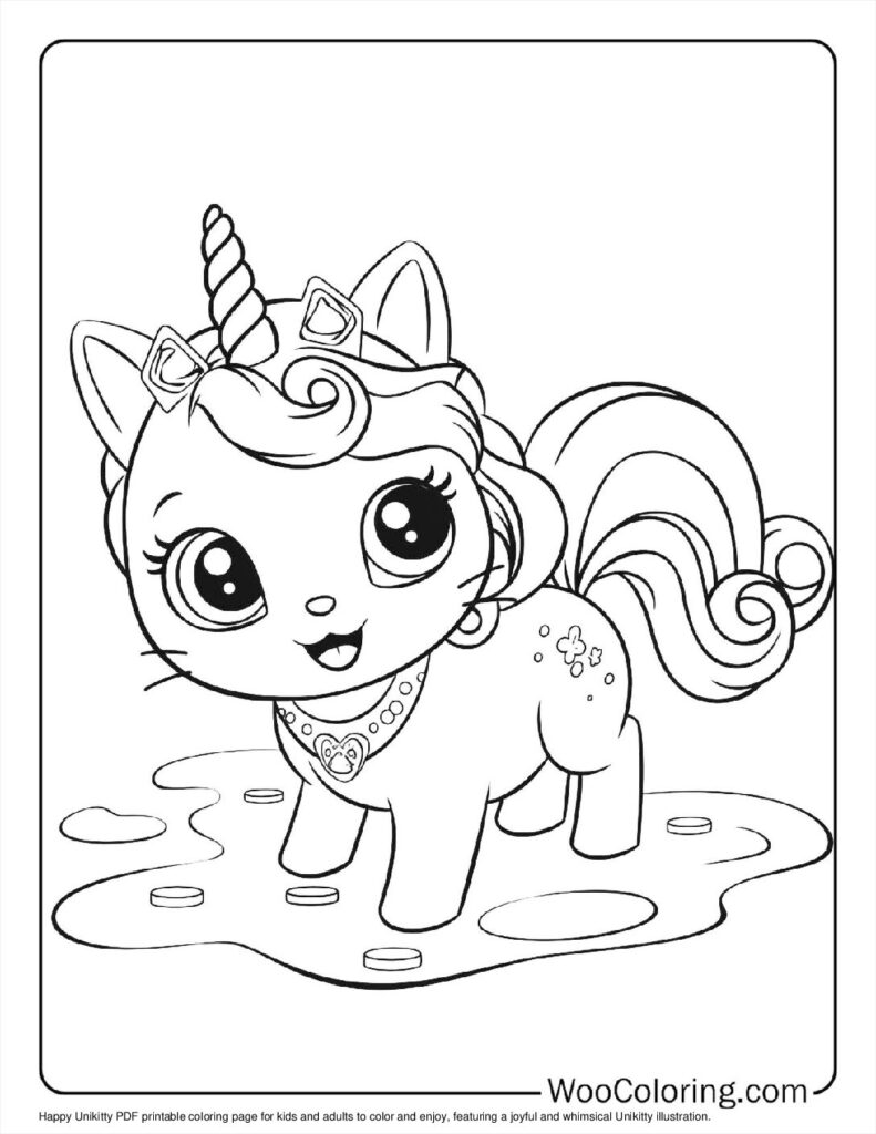 100  Unicorn Cat coloring pages  Free PDF To Print  - 7