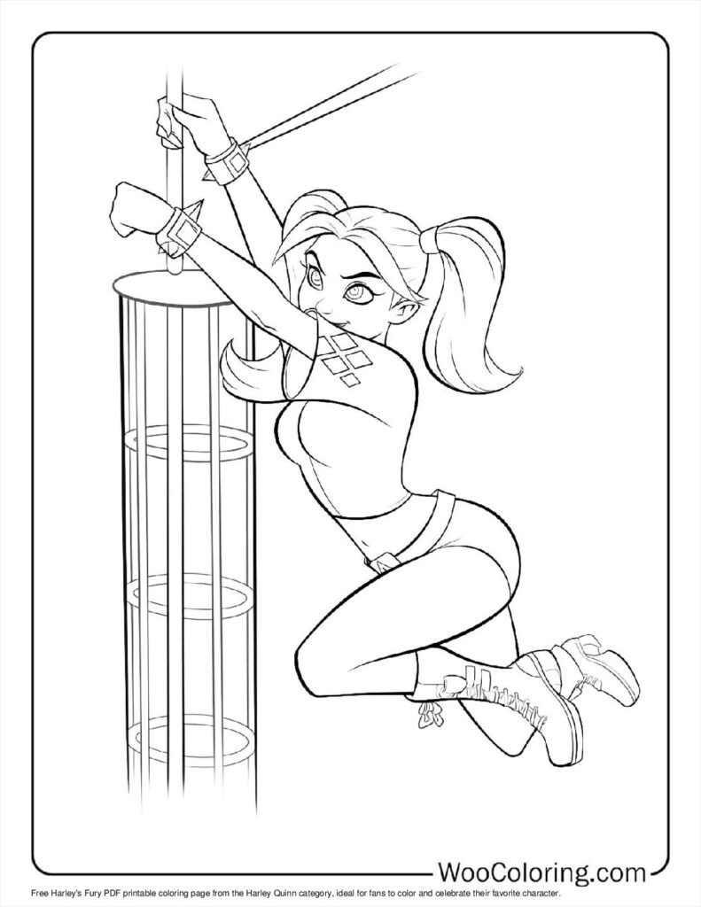 Harley's Fury Coloring In For Kids