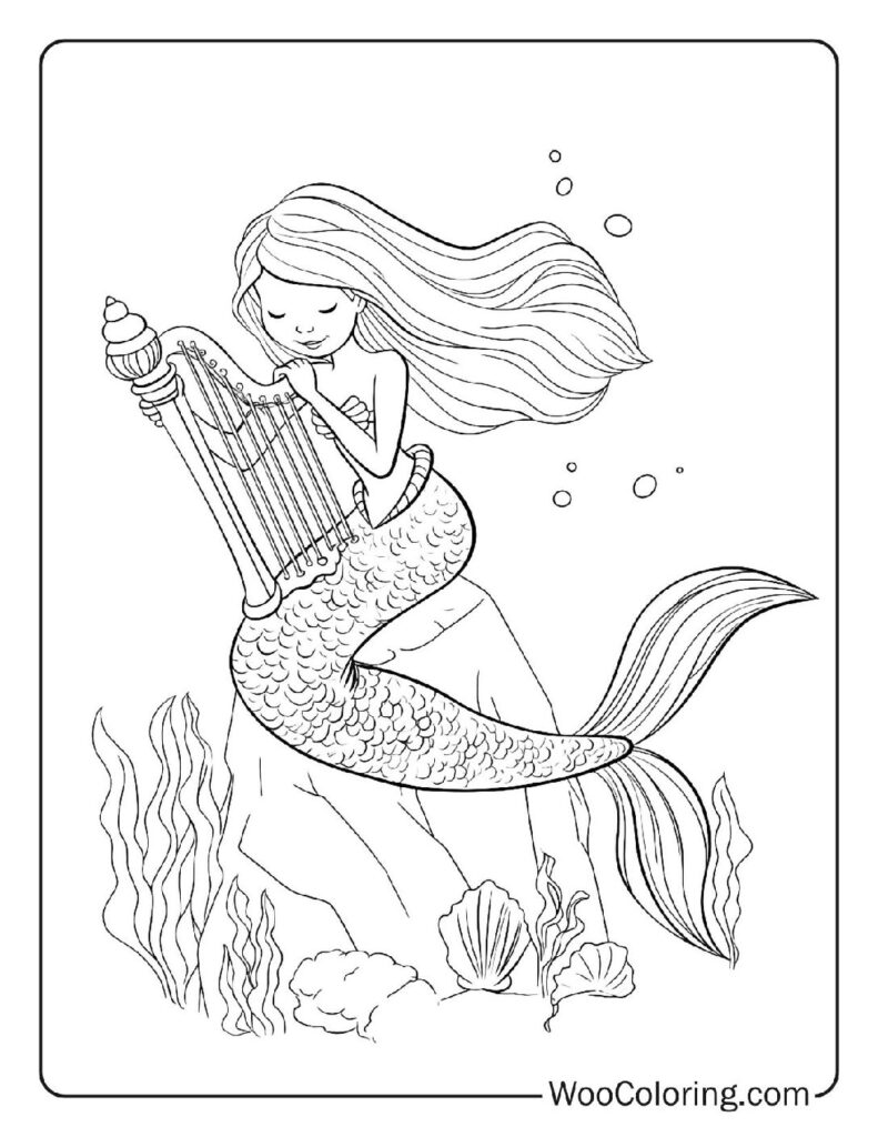 100  Mermaid coloring pages  Free PDF To Print  - 81