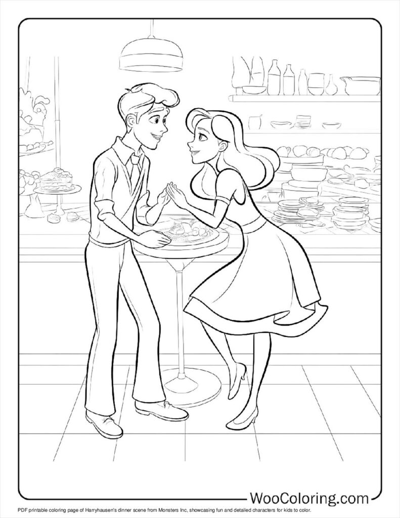 Harryhausen’s dinner Coloring Page