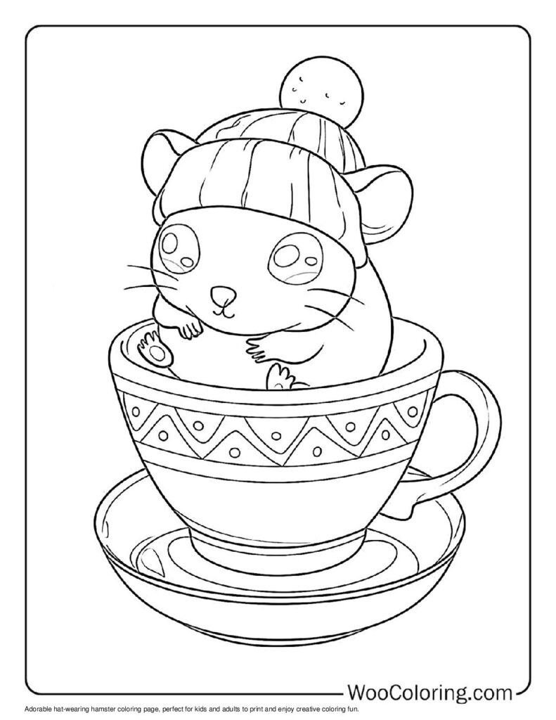 100  Hamster coloring pages  Free PDF To Print  - 5
