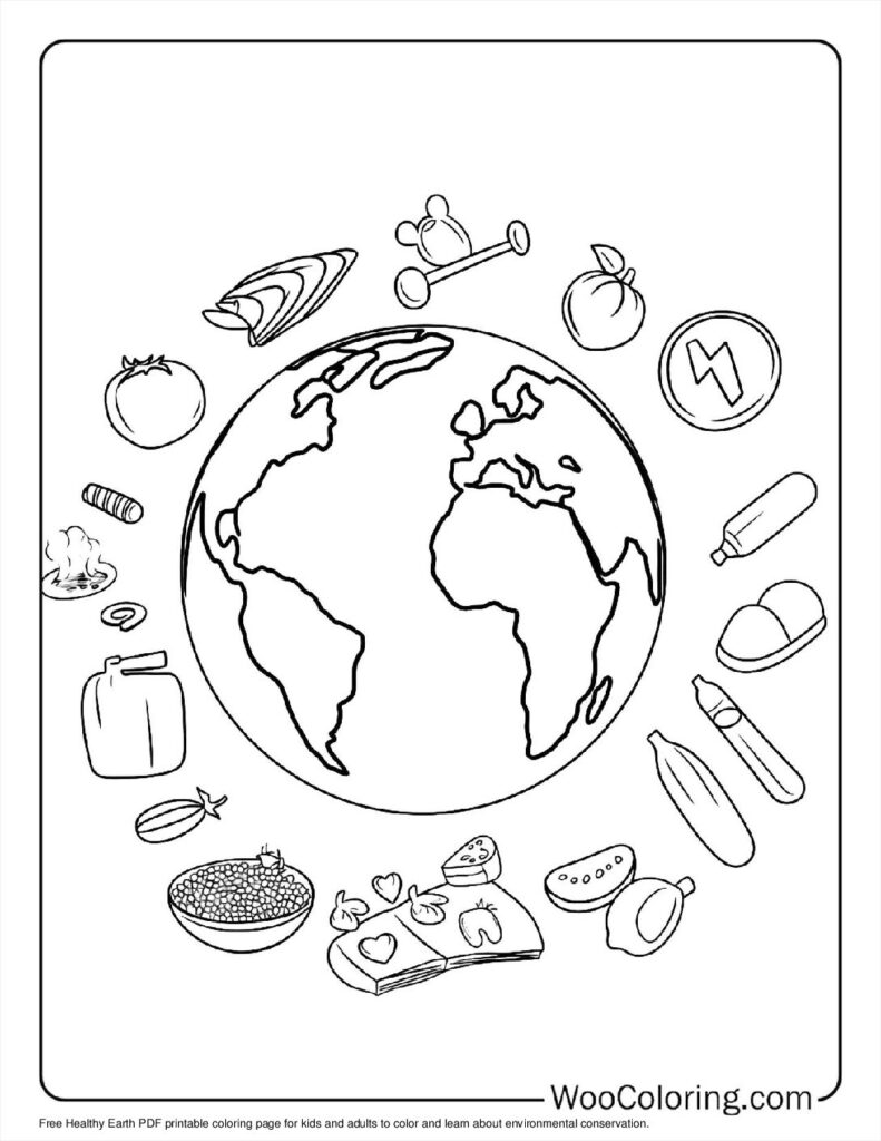 100  Earth coloring pages  Free PDF To Print  - 39