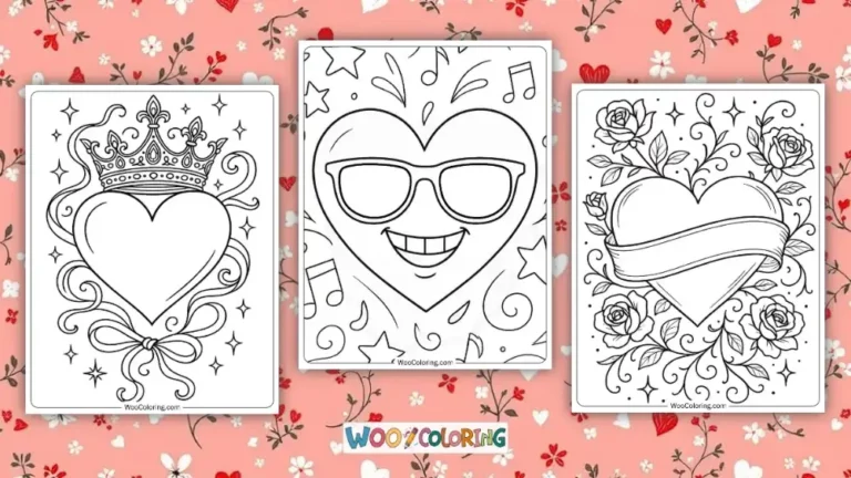 Heart Coloring Pages Design Image