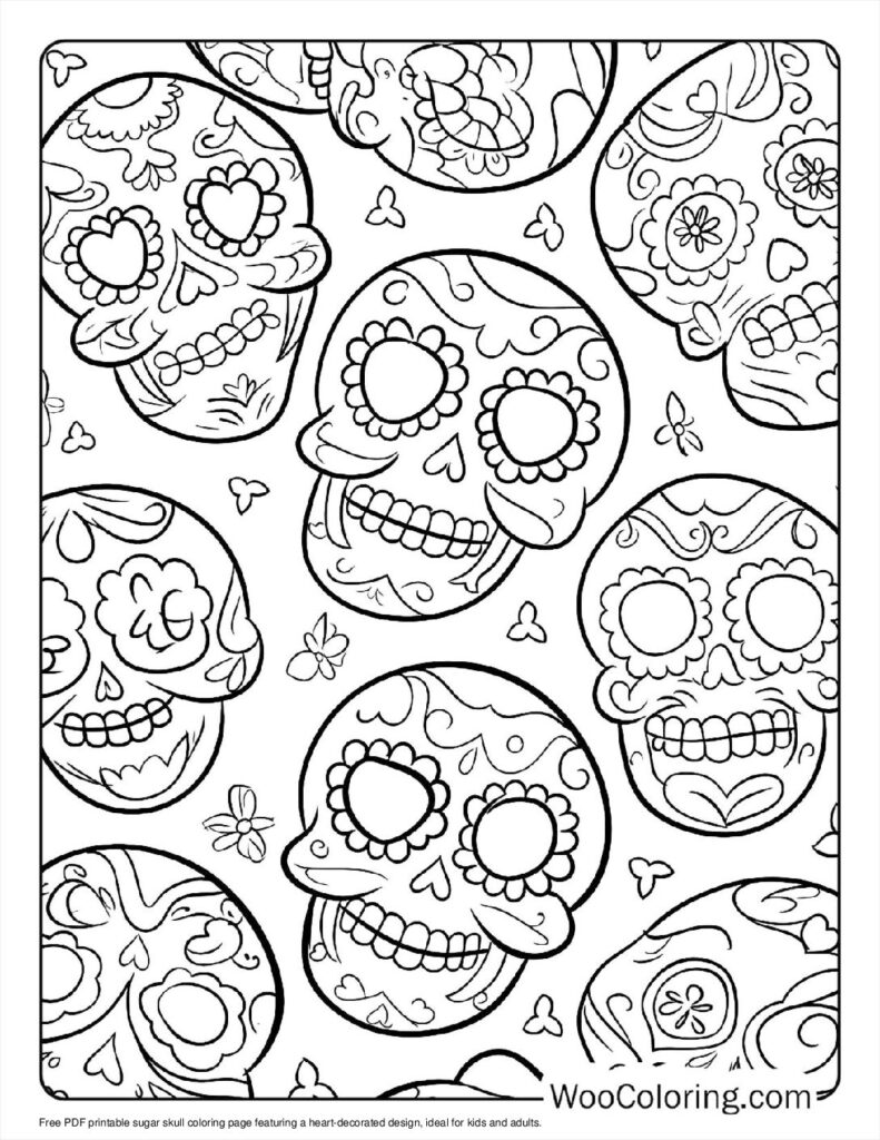 100  Sugar Skulls coloring pages  Free PDF To Print  - 81