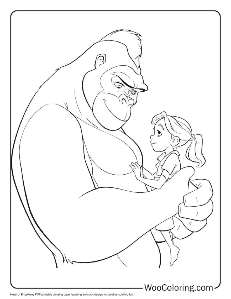 100  King Kong coloring pages  Free PDF To Print  - 51