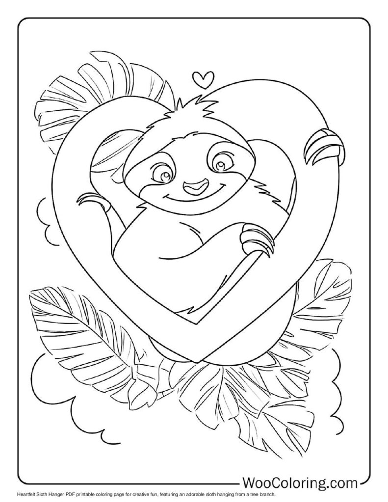 100  Sloth coloring pages  Free PDF To Print  - 53