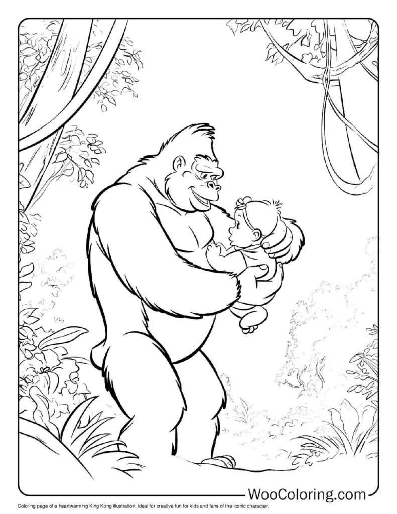 100  King Kong coloring pages  Free PDF To Print  - 37