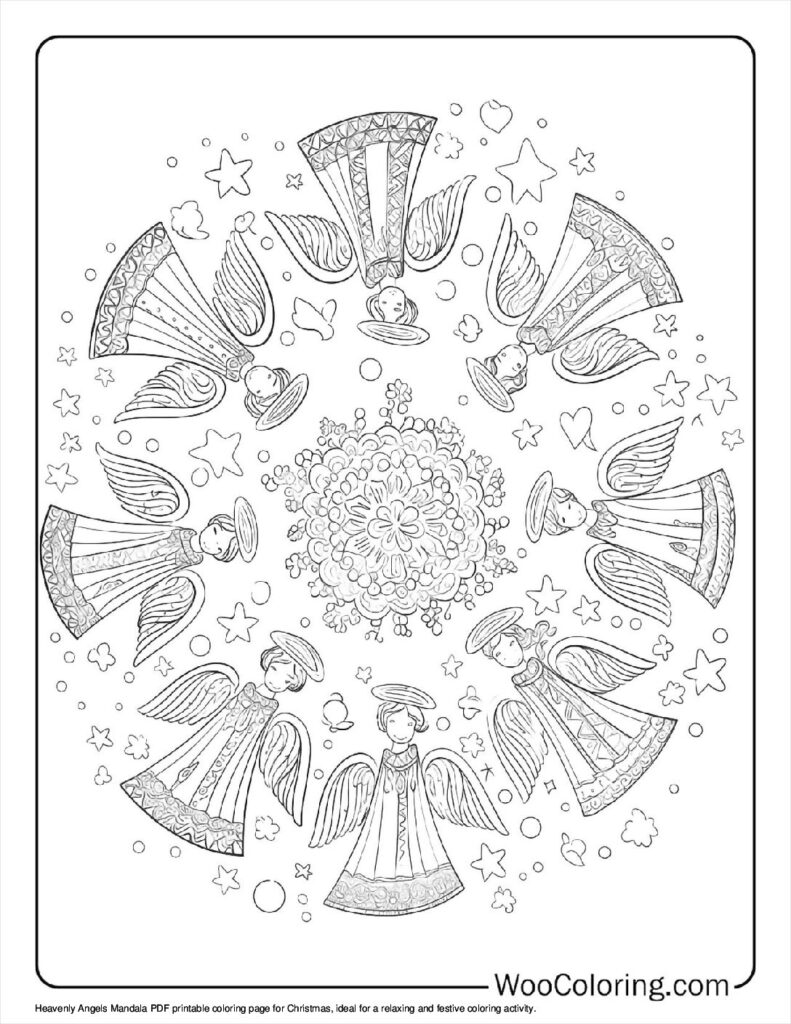 100 Christmas Mandala coloring pages Free PDF To Print - 26