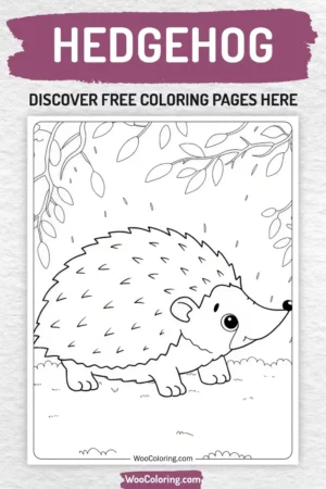 Hedgehog coloring pages designs for kids