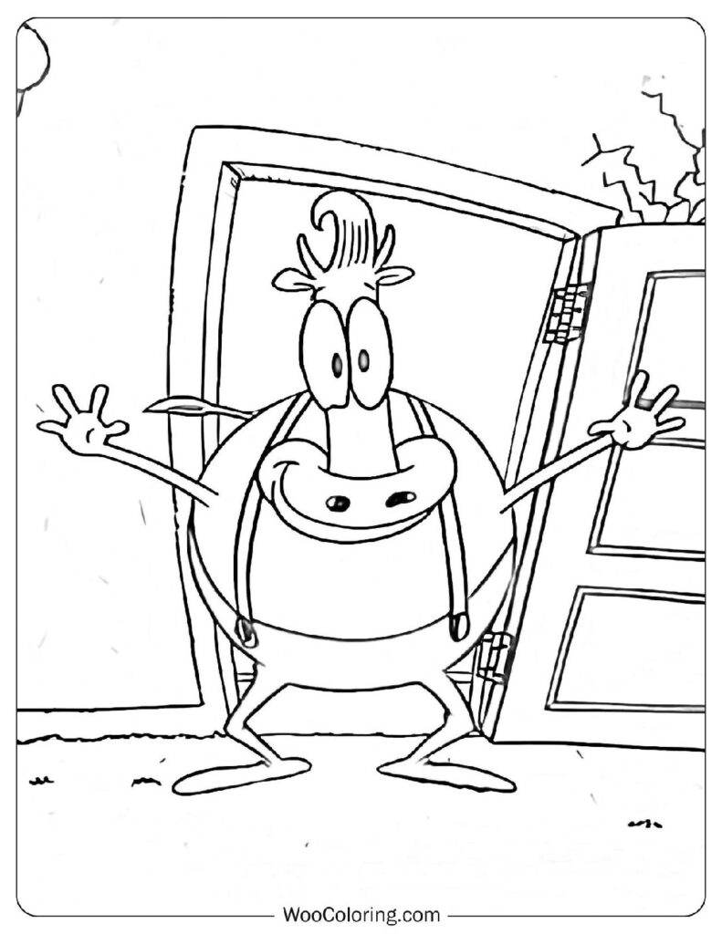 Heffer Wolfe The Cow Coloring Page From Rocko’s Modern Life