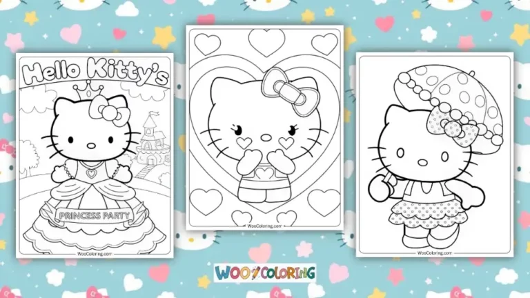 Hello Kitty Coloring Pages Design Image