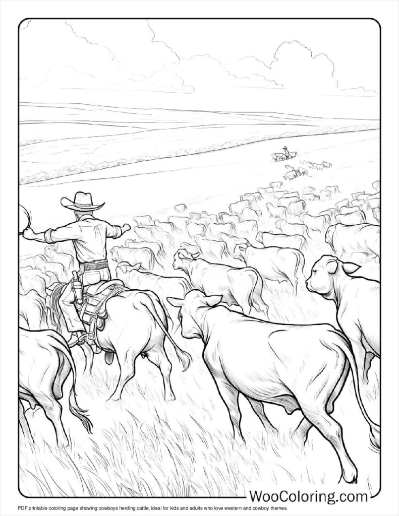100  Cowboy coloring pages  Free PDF To Print  - 3