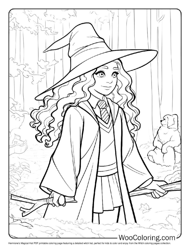 100  Witch coloring pages  Free PDF To Print  - 44