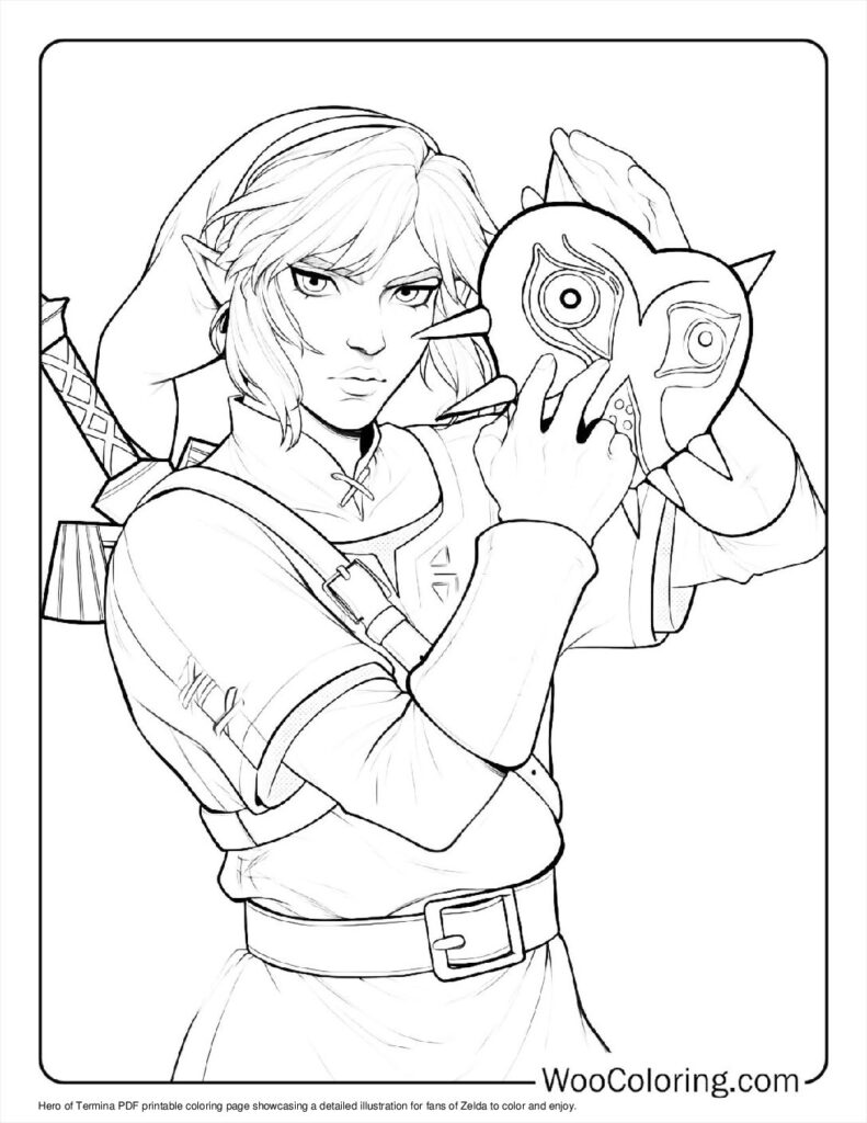 100  Zelda coloring pages  Free PDF To Print  - 12