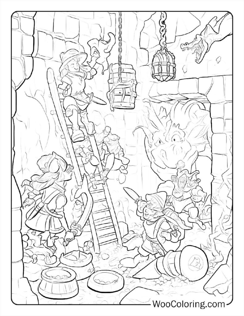 100 Dungeons Dragons coloring pages Free PDF To Print - 28