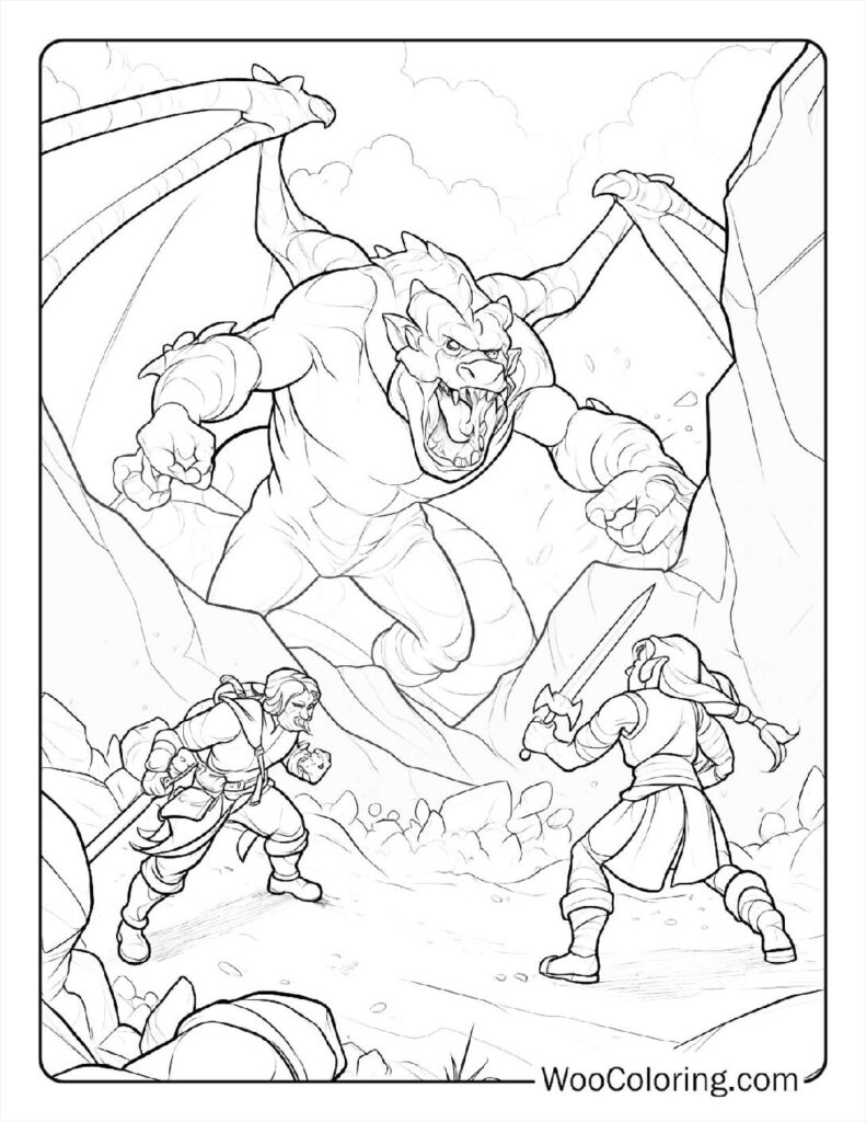 100 Dungeons Dragons coloring pages Free PDF To Print - 97