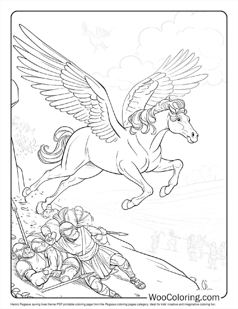 100  Pegasus coloring pages  Free PDF To Print  - 46
